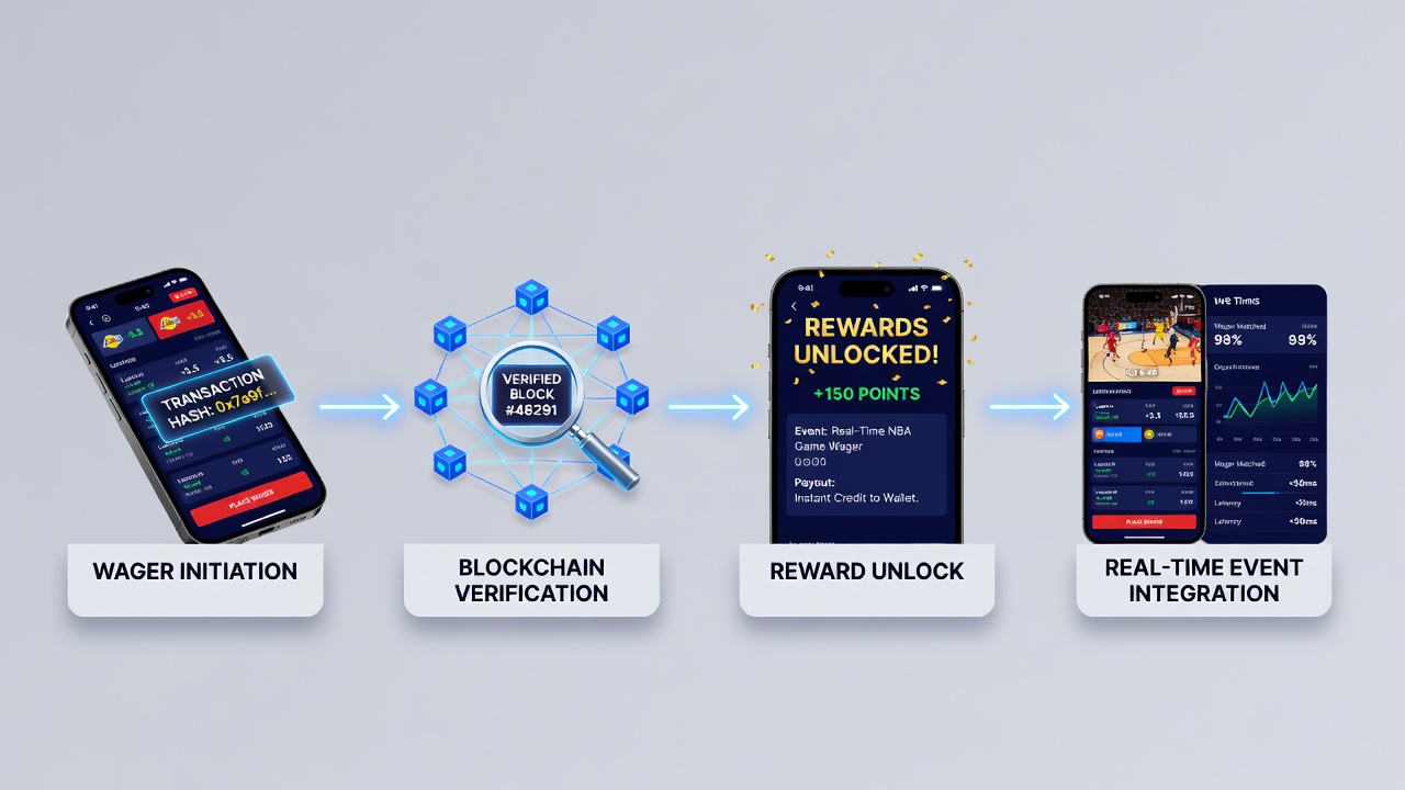 Close-up of transaction verification dashboard showing reward unlock status on a handheld screen